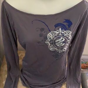 Rocawear gray striped long sleeve top